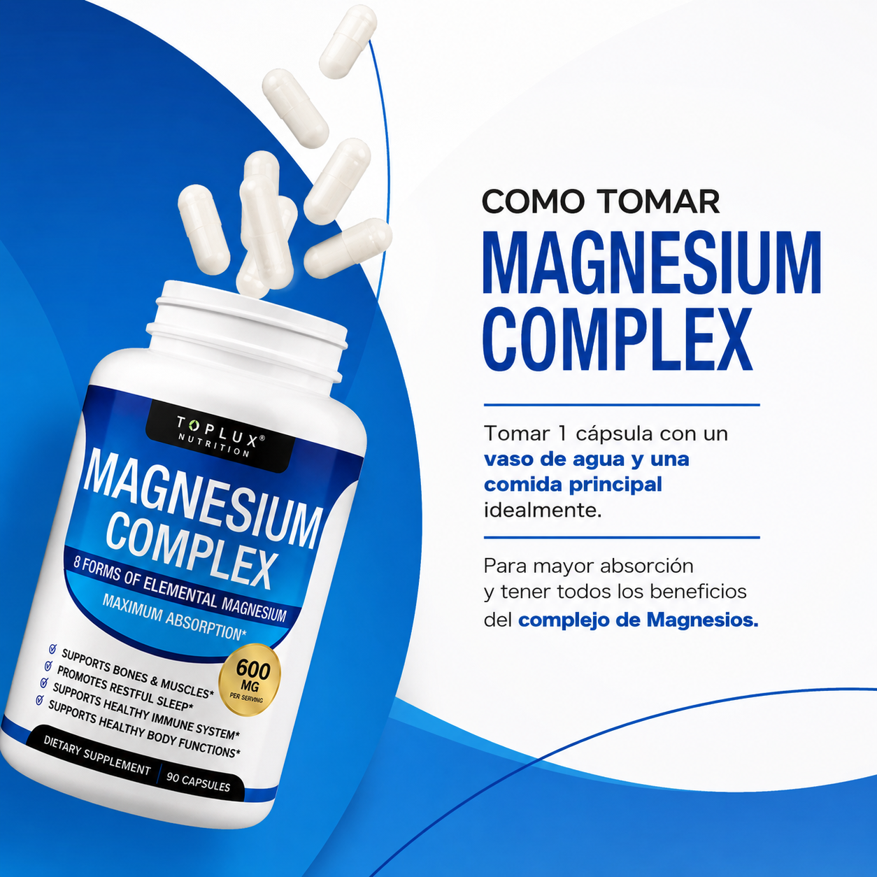 MAGNESIUM COMPLEX 600MG | SUEÑO Y RECUPERACIÓN MUSCULAR