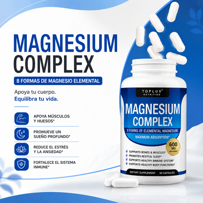 MAGNESIUM COMPLEX 600MG | SUEÑO Y RECUPERACIÓN MUSCULAR