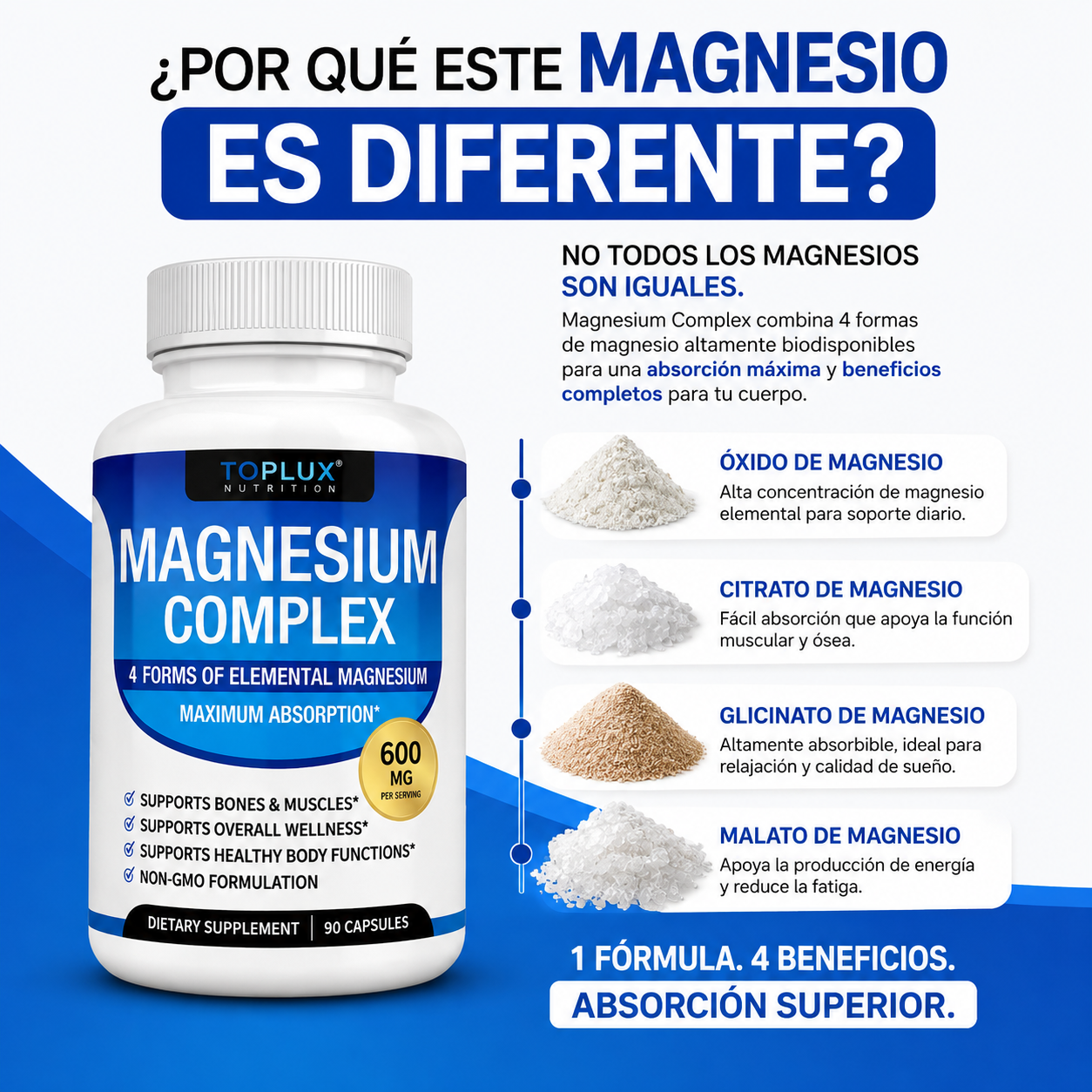 MAGNESIUM COMPLEX 600MG | SUEÑO Y RECUPERACIÓN MUSCULAR