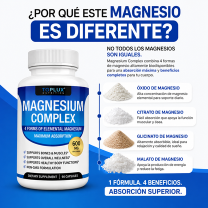MAGNESIUM COMPLEX 600MG | SUEÑO Y RECUPERACIÓN MUSCULAR