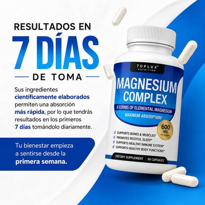 MAGNESIUM COMPLEX 600MG | SUEÑO Y RECUPERACIÓN MUSCULAR