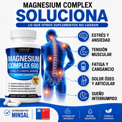 MAGNESIUM COMPLEX 600MG | SUEÑO Y RECUPERACIÓN MUSCULAR