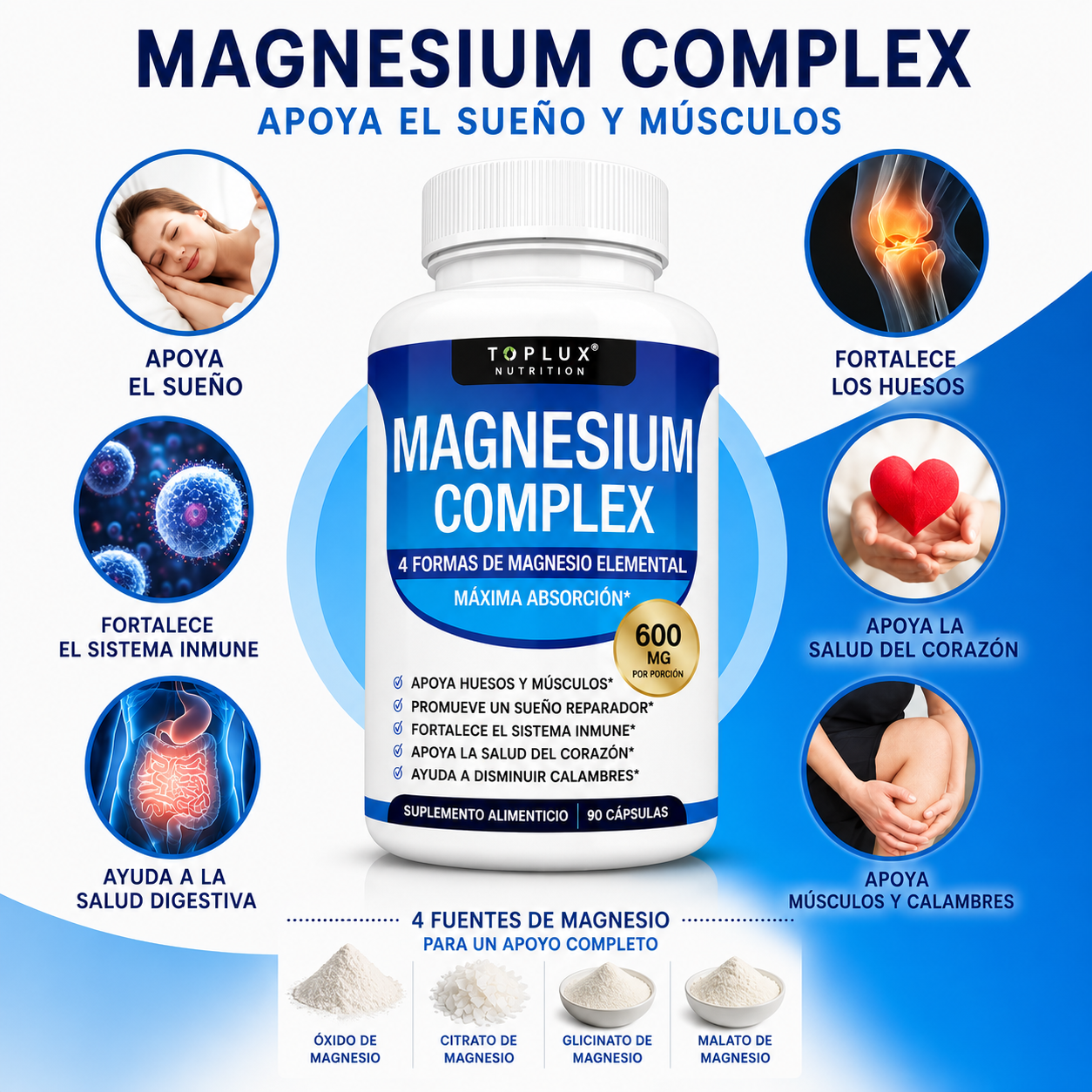 MAGNESIUM COMPLEX 600MG | SUEÑO Y RECUPERACIÓN MUSCULAR