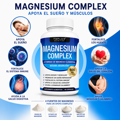 MAGNESIUM COMPLEX 600MG | SUEÑO Y RECUPERACIÓN MUSCULAR